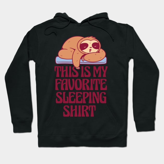 Awesome Funny Sloth Sleeping Favorite Shirt For Nap Time Hoodie by anubis1986
